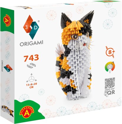 ORIGAMI 3D Katze - 743 Teile, 13x8x20 cm,