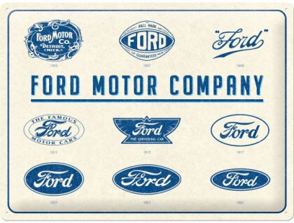 Ford - Logo Evolution Blechschild