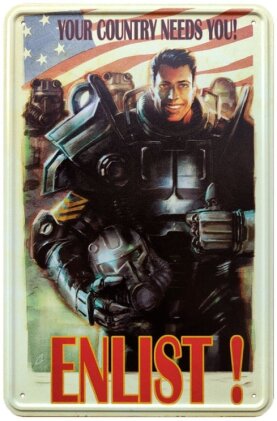 Fallout Metal Sign "Enlist!"