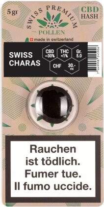 Swiss Premium Pollen Swiss Charas (5g) - (CBD: ~30%, THC: <1%)