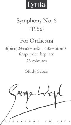 George LLoyd (1913-1998) - Symphony No. 6 - Study Score (Signature Edition)