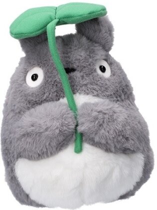 Peluche - Totoro gris sous sa feuille - Mon voisin Totoro - 15 cm