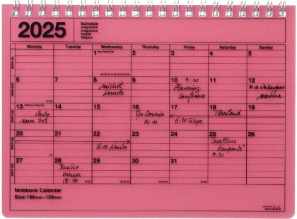 MARK'S 2025 Tischkalender S - Red