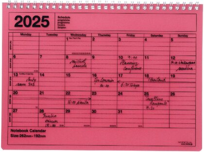 MARK'S 2025 Tischkalender M - Red