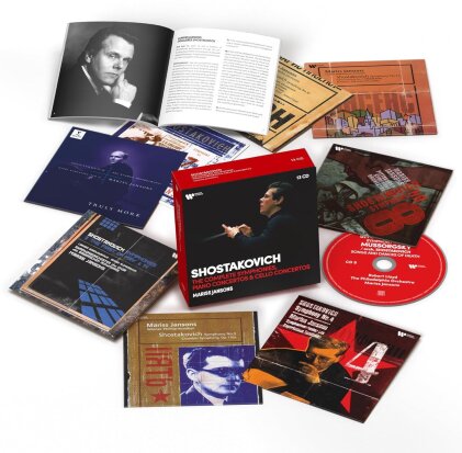 Mariss Jansons & Dimitri Schostakowitsch (1906-1975) - Complete Symphonies, Piano Concertos & Cello Concertos (2024 Reissue, Warner Classics, 13 CDs)