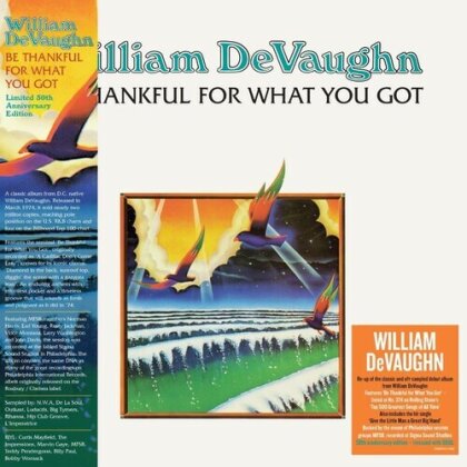 William DeVaughn - Be Thankful For What You Got (Demon/Edsel, 140 Gramm, 2024 Reissue, Édition 50ème Anniversaire, LP)