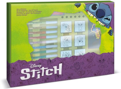 Filzstifte / Stempel Stitch 22 - Teile, 12 Filzstifte, Lineal,