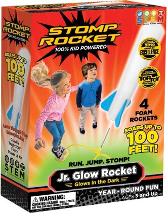Stomp Rocket Jr. Glow - 4 Raketen aus Schaumstoff,