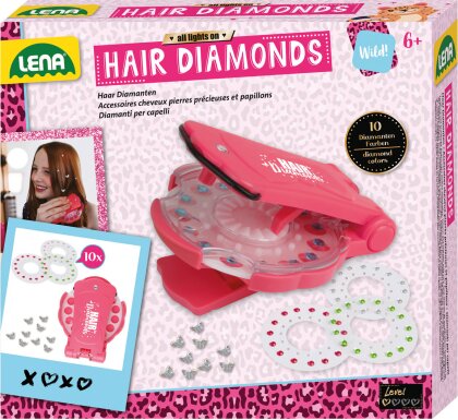 Hair Diamonds Haarschmuck - Edelsteine, Schmetterlinge,