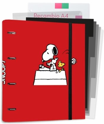 Classeur 4 Annaux avec Séparateur - Écriture - Snoopy