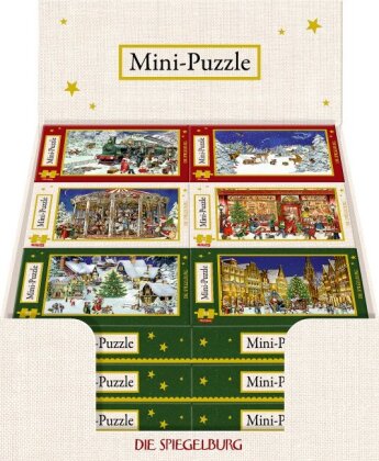 Mini-Puzzle / Weihnachten - Spiegelburg-Nr. 22293 / Thekenaufsteller = 6 x 4 Exemplare