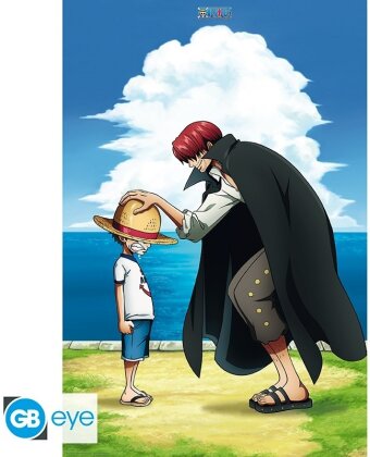 Poster - Shanks & Luffy enfant - One Piece - roulé filmé - 91.5 cm