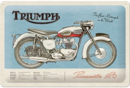 Triumph - Bonneville 20x30cm Blechschild