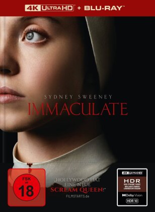 Immaculate (2024) (Collector's Edition Limitata, Mediabook, 4K Ultra HD + Blu-ray)