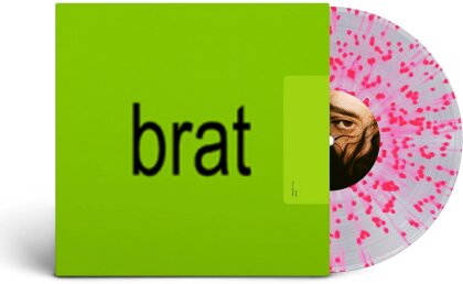 Charli XCX - BRAT (Indies Only, 140 Gramm, Gatefold, Limited Edition, Clear Pink Splatter Vinyl, LP)
