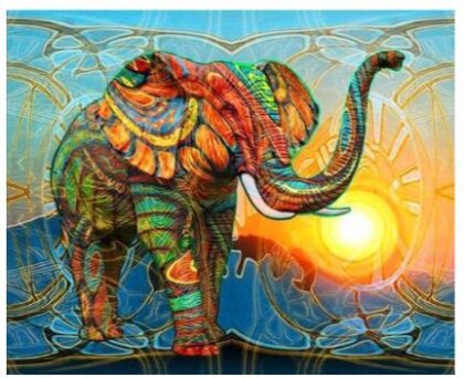 Diamond Painting Elefant 50x40 cm