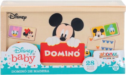 Disney Holzdomino - 28 Teile, Dominostein 4x8 cm,