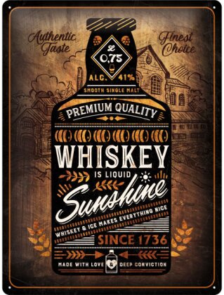 Whiskey Sunshine Blechschild