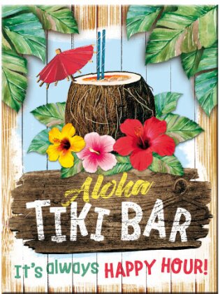 Tiki Bar - Open Bar Magnet