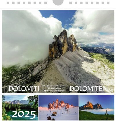 Dolomiten 2025 - Postkartenkalender Querformat