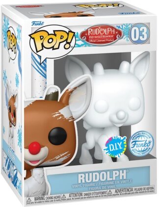 Funko Pop! Rudolph The Red-Nosed Reindeer: Rudolph (DIY) (White) - Special Edition
