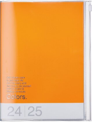 MARK'S 2024/2025 Taschenkalender A5 vertikal, COLORS - Orange