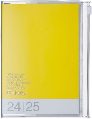 MARK'S 2024/2025 Taschenkalender A6 vertikal, COLORS - Yellow