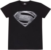 Justice League Movie: Superman Black Logo - T-Shirt