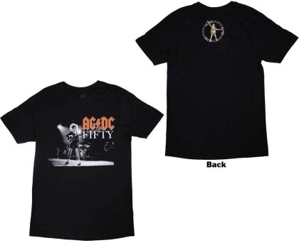 AC/DC Unisex T-Shirt - On Stage Fifty (Back Print)