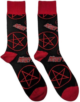 Motley Crue Unisex Ankle Socks: Logos & Pentagrams (UK Size 7 - 11)