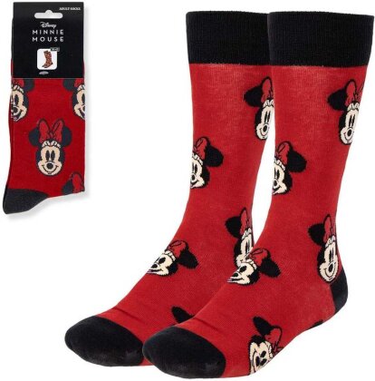 Disney Socken Minnie Face Red 36-43