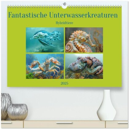 Fantastische Unterwasserkreaturen - Hybridtiere (hochwertiger Premium Wandkalender 2025 DIN A2 quer), Kunstdruck in Hochglanz