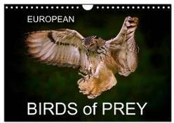 EUROPEAN BIRDS of PREY (Wall Calendar 2025 DIN A4 landscape) - CALVENDO 12 Month Wall Calendar