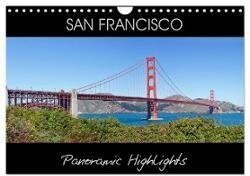 SAN FRANCISCO Panoramic Highlights (Wall Calendar 2025 DIN A4 landscape) - CALVENDO 12 Month Wall Calendar