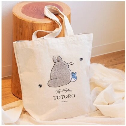 Mon Voisin Totoro - Tote bag brodé Totoro s'en va