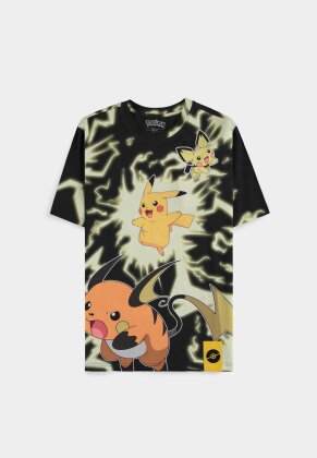 Pokémon - Pikachu Lightning Digital AOP Short Sleeved T-shirt