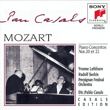 Wolfgang Amadeus Mozart (1756-1791), Pablo Casals (1876-1973), Yvonne Lefébure, Rudolf Serkin & Perpignan Festival Orchestra - Piano Concerti 20 & 22 (Casals Edition)