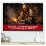Indianische Impressionen (hochwertiger Premium Wandkalender 2024 DIN A2 quer) - Kunstdruck in Hochglanz
