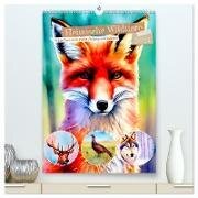 Heimische Wildtiere 2024 (hochwertiger Premium Wandkalender 2024 DIN A2 hoch) - Kunstdruck in Hochglanz
