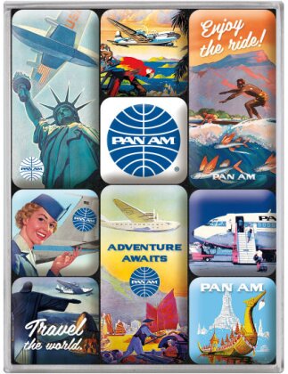 Pan Am - Travel TheWorld Posters Magnetset