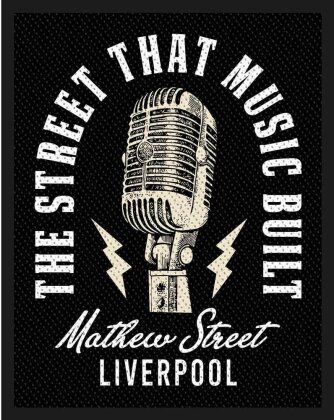 Rock Off Standard Woven Patch - Mathew St Mic Street That Music Built