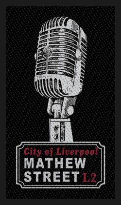 Rock Off Standard Woven Patch - Mathew St Mic City Of Liverpool