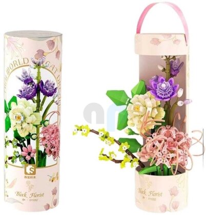 SEMBO 611052 - Flower bouquet pink - pink sand (565 pieces)