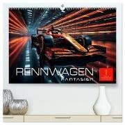 Rennwagen Fantasien (hochwertiger Premium Wandkalender 2025 DIN A2 quer) - Kunstdruck in Hochglanz