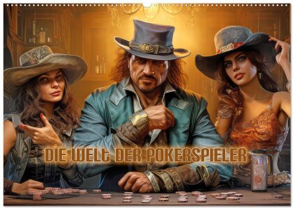 Die Welt der Pokerspieler (Wandkalender 2025 DIN A2 quer) - CALVENDO Monatskalender