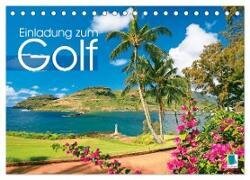 Einladung zum Golf (Tischkalender 2025 DIN A5 quer) - CALVENDO Monatskalender