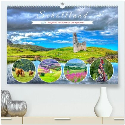 Schottland - Magische Landschaften der Highlands (hochwertiger Premium Wandkalender 2025 DIN A2 quer), Kunstdruck in Hochglanz