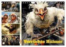 Verrückte Hühner (Wandkalender 2025 DIN A4 quer) - CALVENDO Monatskalender