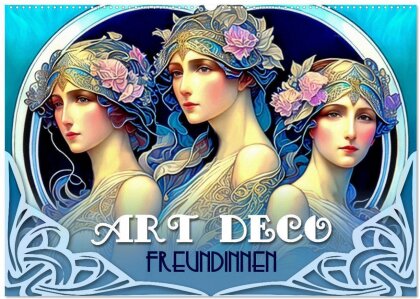 Art Deco Freundinnen (Wandkalender 2024 DIN A2 quer) - CALVENDO Monatskalender