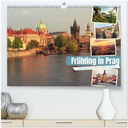 Frühling in Prag (hochwertiger Premium Wandkalender 2024 DIN A2 quer) - Kunstdruck in Hochglanz